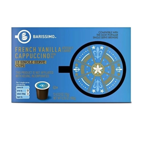 Barissimo French Vanilla Cappuccino Single Serve Cups K-Cups 12ct