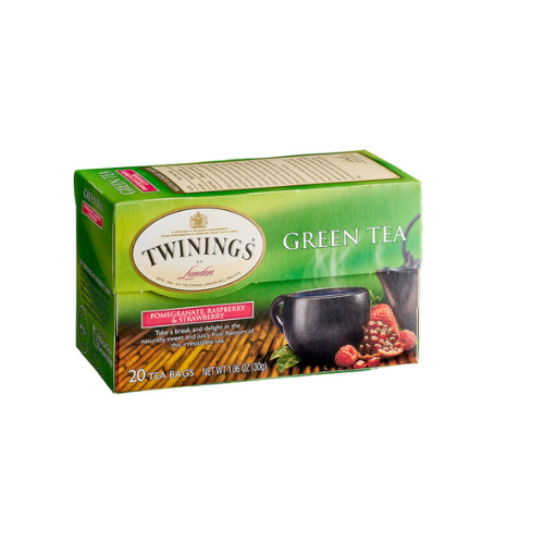 Twinings Green Tea Pomegranate, Raspberry & Strawberry Tea Bags 20ct