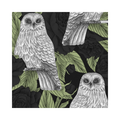 Owls & Roses Cocktail Napkins 20 ct