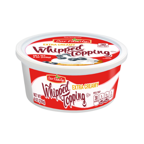 Our Family Extra Creamy Whipped Topping 8 oz