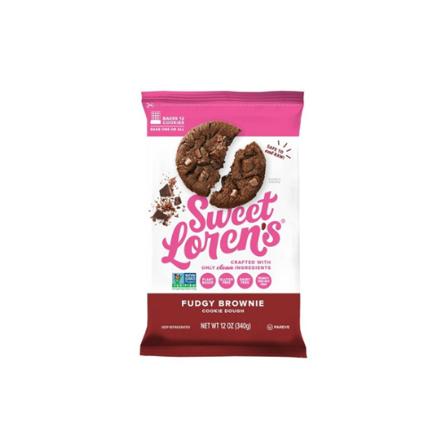 Sweet Loren's Gluten Free Vegan Fudgy Brownie Cookie Dough - 12oz