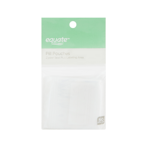 Equate Zipper Seal Pill Pouches 50ct