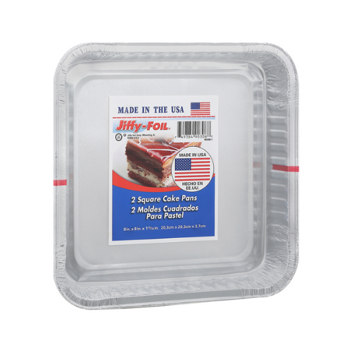 Jiffy-Foil Square Cake Pans 2pk 8 x 8