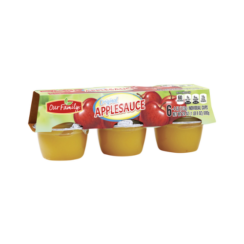 Our Family Regular Applesauce, 6pk