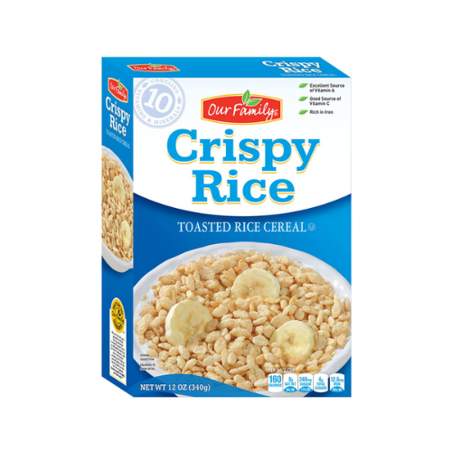 Our Family Crispy Rice Cereal 12 oz