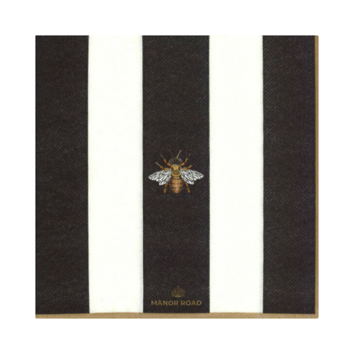 Manor Road The Striped Bee Cocktail Napkin 20ct