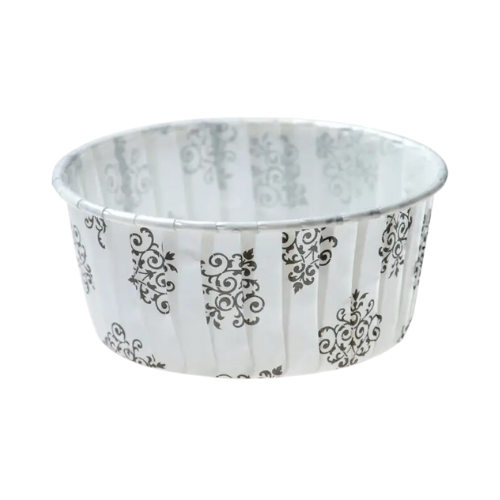 Panificio 5oz Pleated Ridged Vintage Floral Paper Baking Cup 25ct