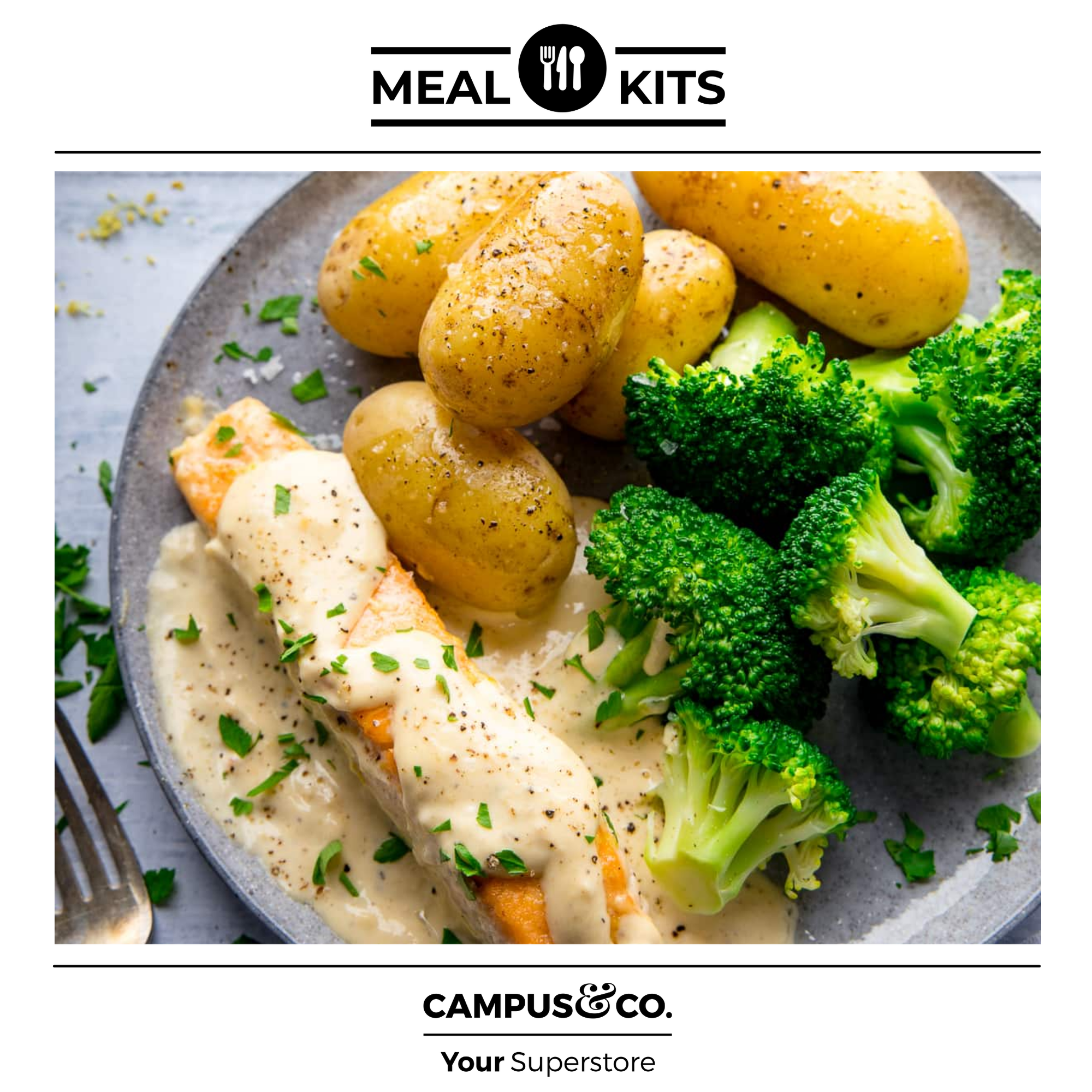 Salmon w/ Creamy Parmesan Sauce Meal Kit 4 Servings