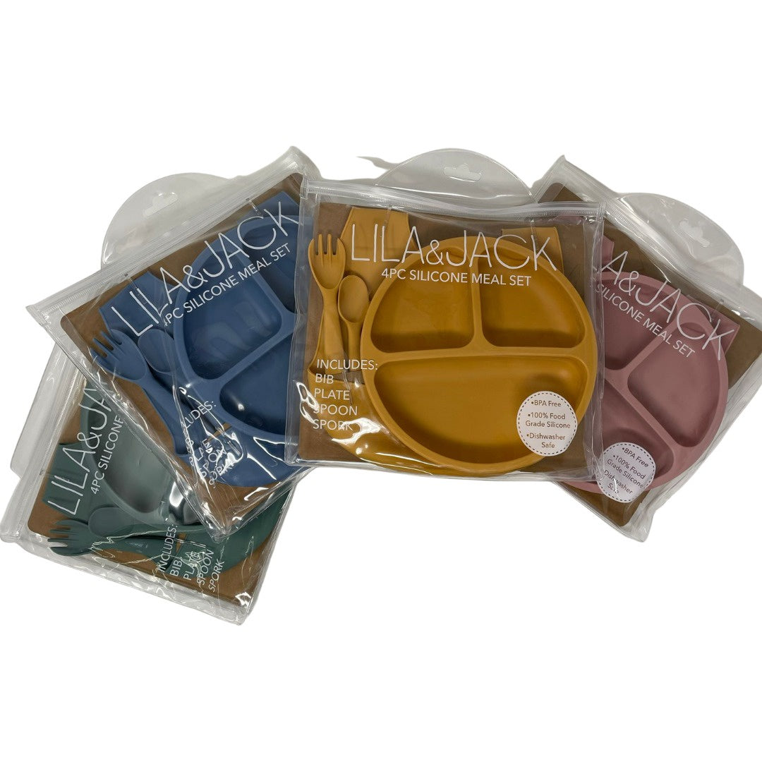 Lila &  Jack 4 pc Silicone Meal Set