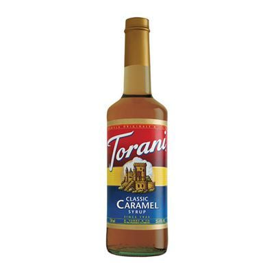 Torani Classic Caramel Syrup 25.4oz Plastic Bottle