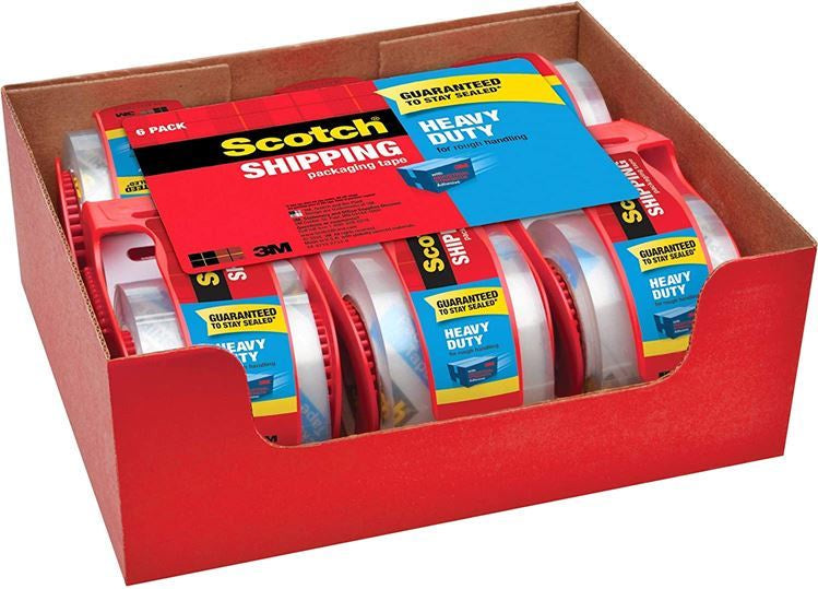 Scotch Heavy Duty Shipping Packaging Tape With No Dispenser