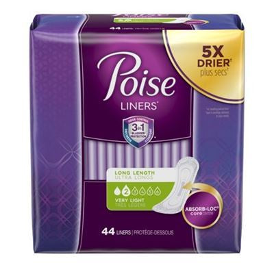 Poise Daily Panty Liners 44ct