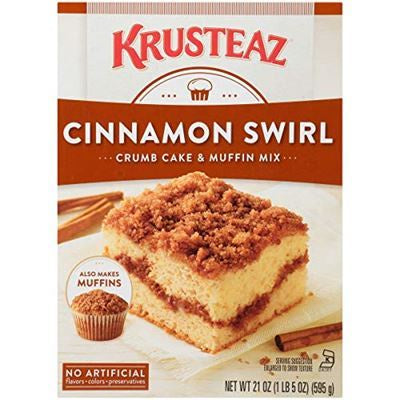 Krusteaz Cinnamon Swirl Crumb Cake And Muffin Mix 21oz